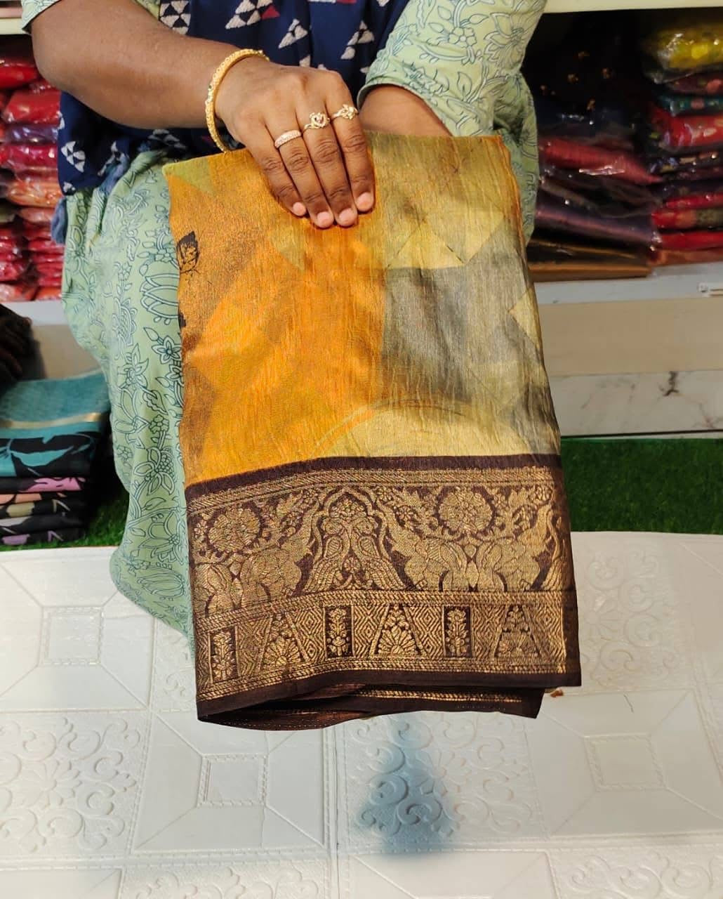 P5604 Crepe Georgette Saree