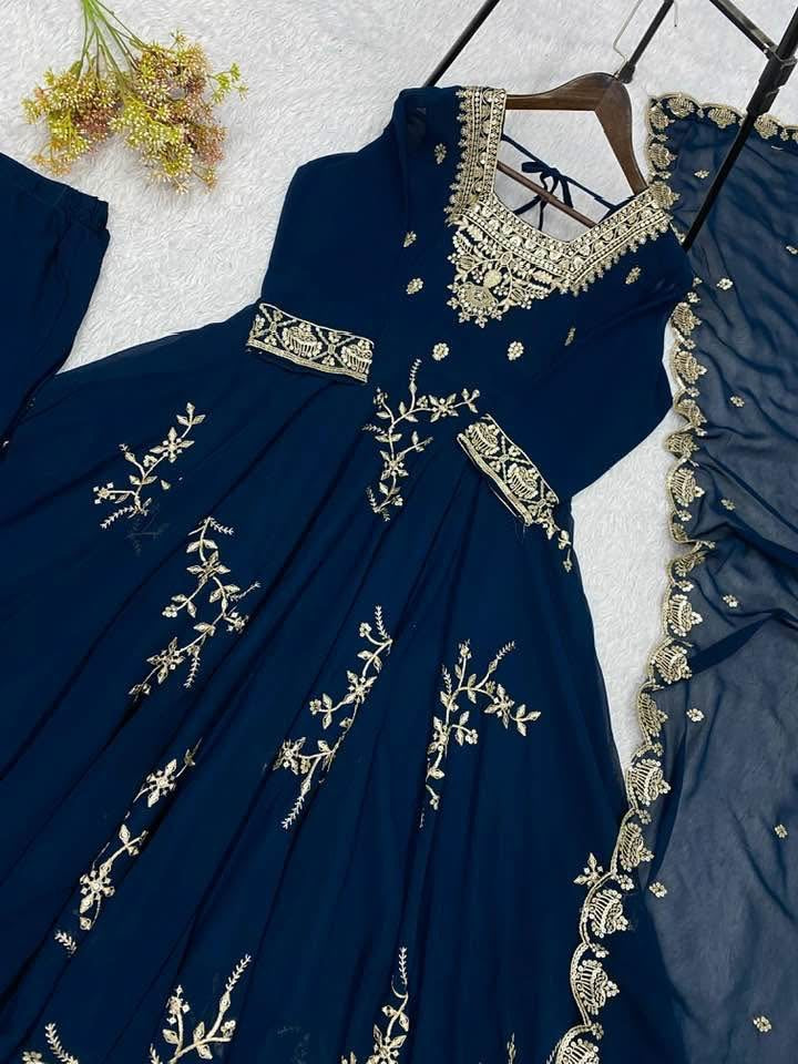 P5956 Gown with dupatta & Pant