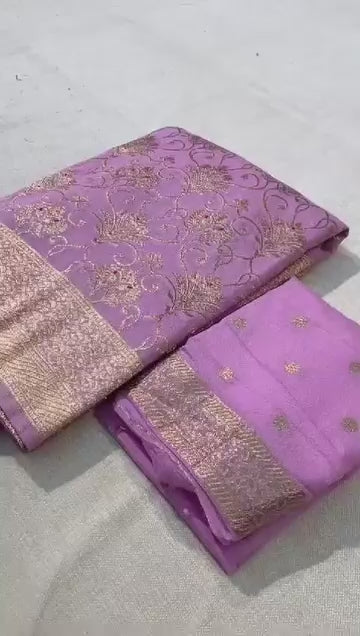 P422 Khaddi Georgette Saree