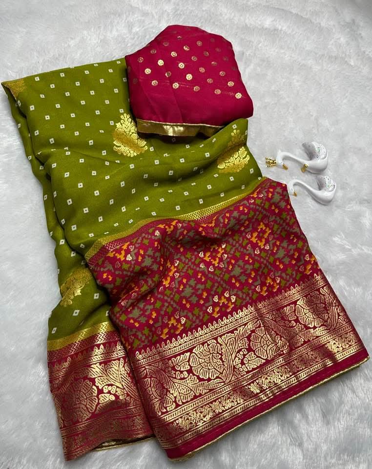 P5577 Marshmallow Georgette Saree