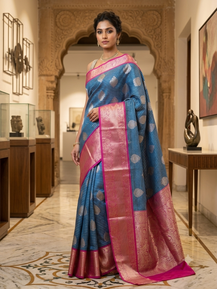 Q27 Organza Banarasi Saree