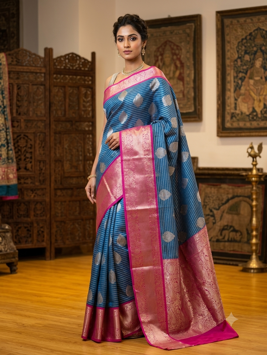 Q27 Organza Banarasi Saree
